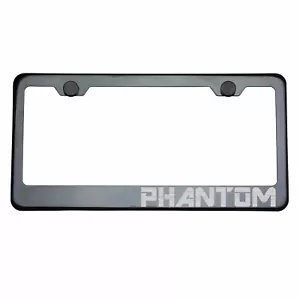 Titanium Gun Metal License Plate Frame PHANTOM Laser Etched Metal Screw Cap - Bild 1 von 8