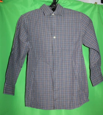 Camisa de vestir para niños Ike Behar púrpura/azul manga larga talla 8 algodón Foto 1 de 3