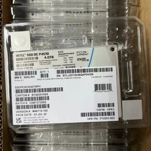 Intel 4TB SSD P4510 Series NVME U.2 2.5" SSDPE2KX040T8PH DSFW:HPK3 VO004000KWVUR - Picture 1 of 4