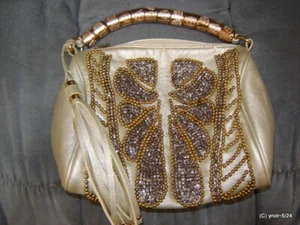 EIN TOUCH VON STIL Designer BEUTELTASCHE Perlen vorne & verzierte Quaste [Handy] - Bild 1 von 9