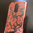 For LG STYLO 3 / STYLO 3 PLUS - Hard TPU Rubber Case Cover Rose Gold Butterfly