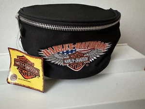 NWT, Harley-Davidson Motor Cycles Winged Black Bar &Shield Fanny Pack/Belt Bag - Picture 1 of 19
