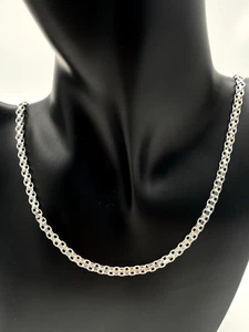 COLLAR CADENA PLATA ESTERLINA 925 22" 4mm ancho 15.6g - Imagen 1 de 9