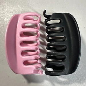Juego de 2 pinzas para el pelo Planet Goody Claw negro y rosa - Imagen 1 de 3