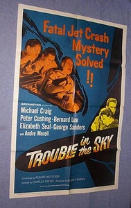 Cinema originale TROUBLE IN THE SKY 1 foglio PETER CUSHING Michael Craig - Foto 1 di 1