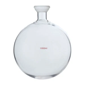 1000ml S35 Glass Flask Spherical Joint Round Bottom 1L Ball Socket Lab Glassware - Picture 1 of 3