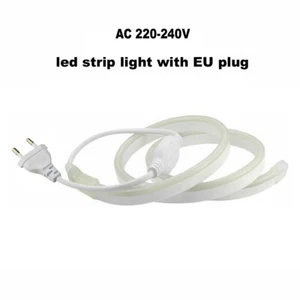 AC 100V-240V LED Neon Rope Strip Lights 2835 120LED/M Rope Wire Light With Plug - Picture 1 of 12