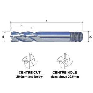 Somta Long Multi Flute 12mm HSS-Co8e Multi-Purpose End Mill - Picture 1 of 3