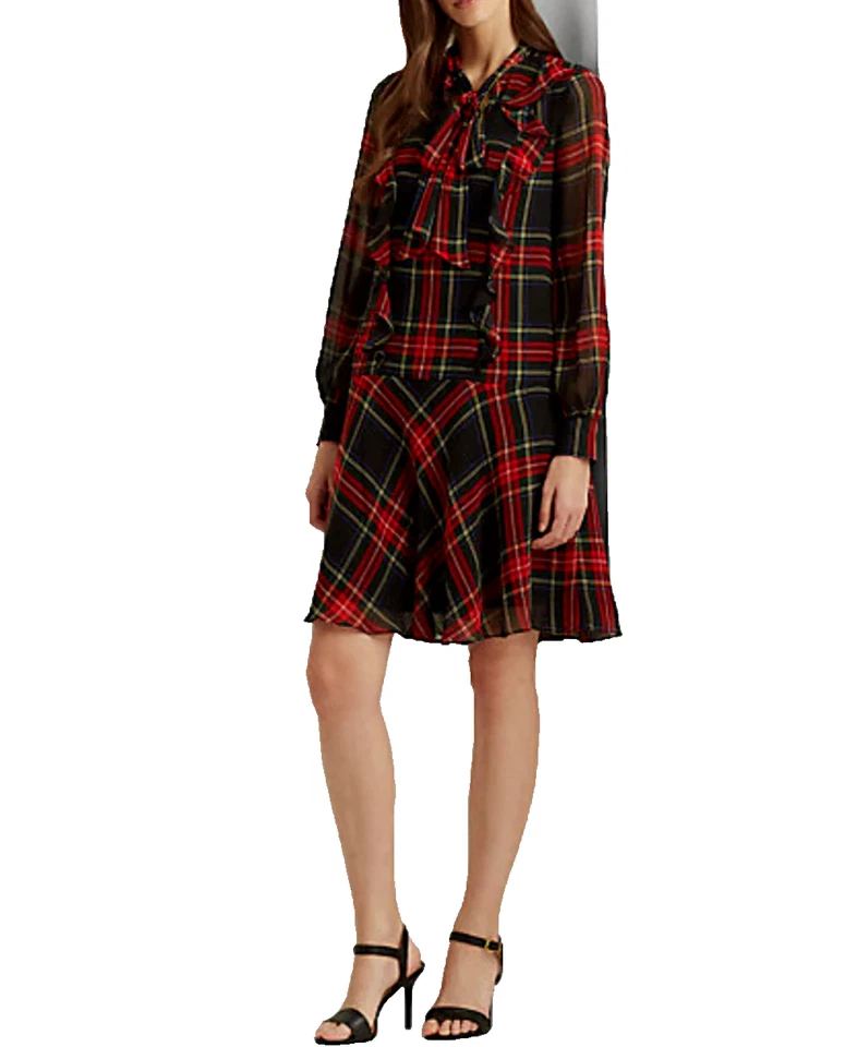 LAUREN RALPH LAUREN WHITE BLUE FLORAL MAXI CHIFFON DRESS SIZE 18