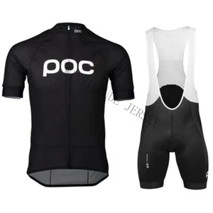 POC Men's Cycling Team Jersey Suit Bicycle Racing Short Sleeve Gel Bib Pants - Picture 1 of 8