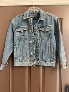 Vintage Youth L 16 18 Nautica Denim Jean Jacket Heavy  - Picture 1 of 20