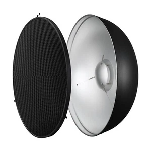 GODOX BDR-S55 Pro 55 cm piatto di bellezza professionale argento con griglia a nido d'ape - Foto 1 di 7