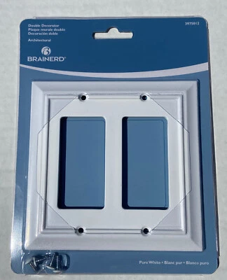 Brainerd / Allen + Roth - Placa de pared decoradora doble arquitectónica, blanco puro Foto 1 de 2