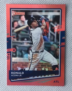 2020 Donruss Red Holo Foil #170 Ronald Acuna JR. Atlanta Braves