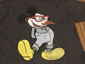 Camiseta Disney gris mediano de Mickey Mouse con bigote falso - Imagen 1 de 6