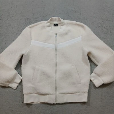 Chaqueta Zyia Active para mujer mediana crema pelo profundo polar cremallera completa suéter senderismo Foto 1 de 4