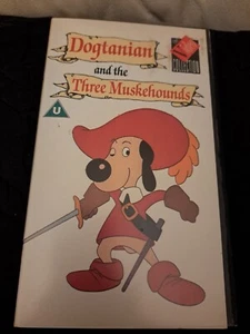 VINTAGE VHS VIDEO CASSETTE. " DOGTANIAN AND THE THREE MUSKERHOUNDS " CAT U - Picture 1 of 2