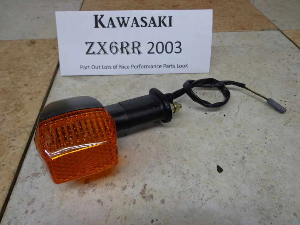 川崎忍者ZX6RR ZX600-K1 2003 23040-1320后转向信号ZR1000 SportBike — 第 1/1 张图片