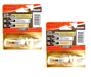 2 Pcs Spark Plugs Double Platinum AUTOLITE APP605 - Foto 1 di 3