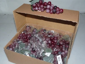 24er-PACK MENGE Künstliche Traube Bündel 6 Zoll Burgund Cluster Uvas Etui Dutzend 10 20 - Bild 1 von 3
