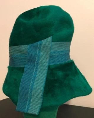 De Colección Chesterfield Original Imitación Piel Verde Sombrero Cinta Cubo Verde Años 60 Foto 1 de 4