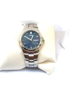 Citizen Mens Eco Drive Day&Date 100 MT Steel Bracelet Watch E100-K17535 & Box - Picture 1 of 12
