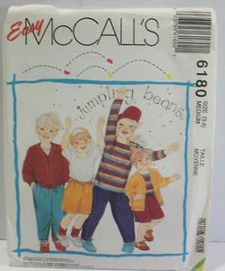 McCalls Sewing Pattern 6180 Childs Cardigan Top Pants Shorts Size 3 4 - Picture 1 of 2
