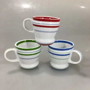 Taza de capuchino espresso a rayas Starbucks Demitasse de 3 oz 2007 - Imagen 1 de 17