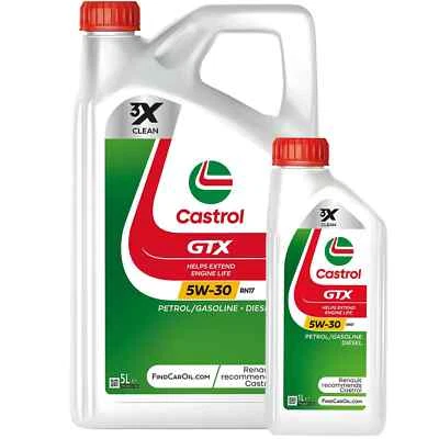 1x5L+1x1L CASTROL GTX 5W30 RN17  MOTORÖL passend für RENAULT RN17 MB 226.52 - Bild 1 von 4