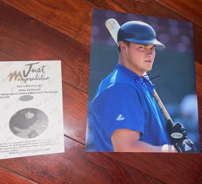 Foto 8x10 autografiada/firmada de Dallas McPherson 183/250 con certificado de autenticidad Foto 1 de 4