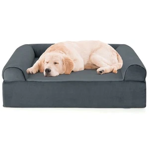 Cooling Gel Dog Bed for Large Dogs with Removable Bolsters & Washable Cover - Picture 1 of 10