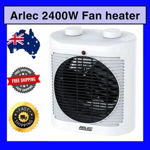 Arlec Electric Fan Heater with Adjustable Thermostat Portable 2400W AUS - Picture 1 of 6