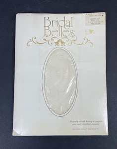 Pantimedias vintage nupcial bella boda encaje campana estampada blancas transparentes reina - Imagen 1 de 6