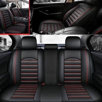 For GMC Sierra 1500 2500 3500 Full Set Seat Cover PU Leather Anti-Slip Cushion - Image 1 of 4