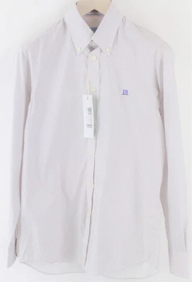 HARMONT & BLAINE M Shirt Mens White Long Sleeve Patterned Blue Yellow * - Image 1 of 4