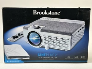 Brookstone All-In-One Home Theater Projector in White - Picture 1 of 13