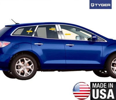 TYGER For 2007-2015 Mazda CX-7 6PC W/Triangle Piece Stainless Steel Pillar Post Foto 1 de 4