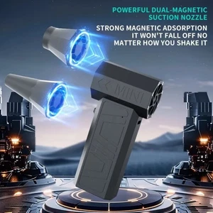 Rechargeable Mini Turbo Jet Fan 41m/s Wind Powerful Air Blower Violent Fan - Zdjęcie 1 z 12
