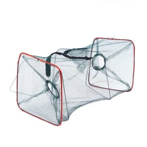 Fishing Portable Net Mesh Hand Trap Cage Crawdad Bait Tackle Fish basket cast ✅ - Picture 1 of 7