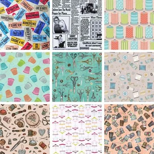 100% Cotton Sewing Fabric - FAT QUARTERS QUILTING BUNTING DECOR CRAFT CLOTHING - Picture 1 of 12
