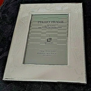 5x7 Silver Plated Portrait  Wedding Picture Frame for a 3" x 5" Photo.  SEE DESC - Picture 1 of 2
