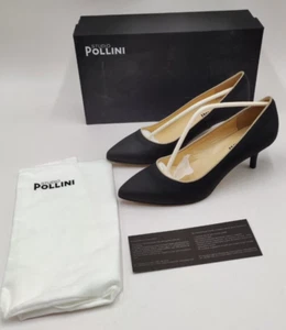 Pumps Damen Schuhe  Pollini Schwarz Glatt Gr 37 Made in Italy - Bild 1 von 11