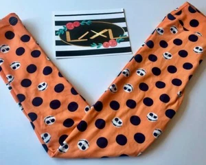 NWT LuLaRoe Disney Kids' L/XL NIGHTMARE BEFORE XMAS Orange JACK Leggings UNICORN - Picture 1 of 2