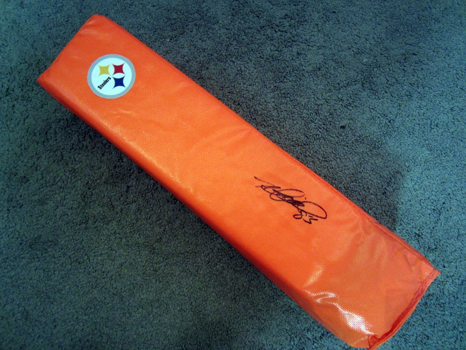PILÓN DE TOUCHDOWN FIRMADO autografiado de los Pittsburgh Steelers de Heath Miller con certificado de autenticidad  Foto 1 de 3
