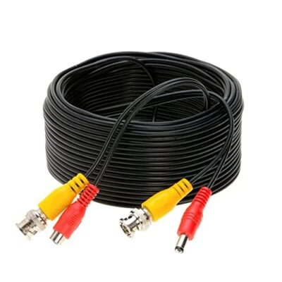 20FT White Premade BNC Video Power Cable Assorted sizes , colors  - Image 1 of 4