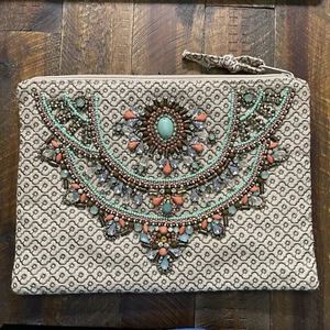 Vintage Stern Mela Perlen Clutch Tasche Handtasche schicke Accessoires - Bild 1 von 7