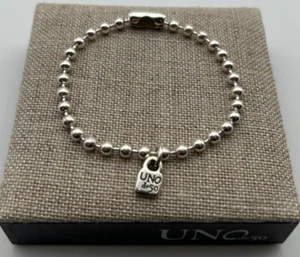 NEW Uno de 50 Emotions Sterling Silver Plated Beaded Bracelet Size Medium - Picture 1 of 11