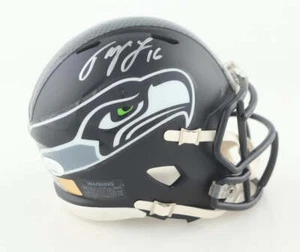 Tyler Lockett Seattle Speed Signed Mini Football Helmet (JSA) - Picture 1 of 4