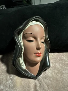 GOLDSCHEIDER Adolf Prischl Ceramic sculpture Mask wall plaque Deco West Germany - Picture 1 of 3
