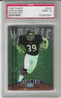 1998 Finest #131 With Coating Curtis Enis PSA 9 Mint RC Old Holder! - Image 1 of 2